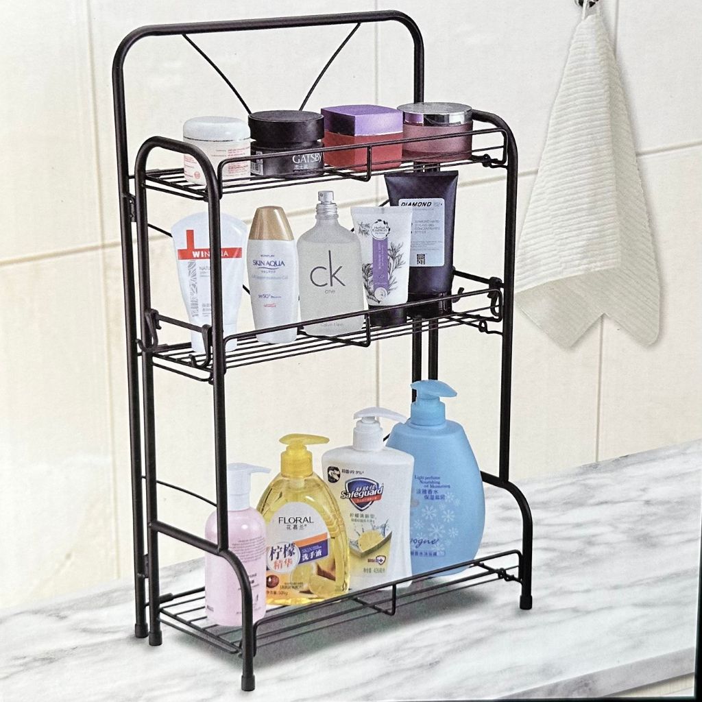 Étagère de Rangement à 3 Niveaux 59x19x35cm – وحدة رفوف تخزين بثلاث طبقات