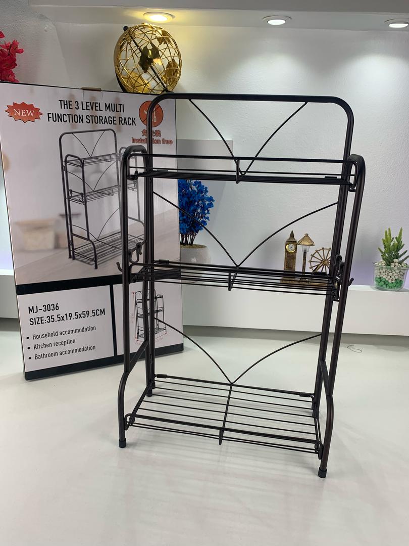 Étagère de Rangement à 3 Niveaux 59x19x35cm – وحدة رفوف تخزين بثلاث طبقات