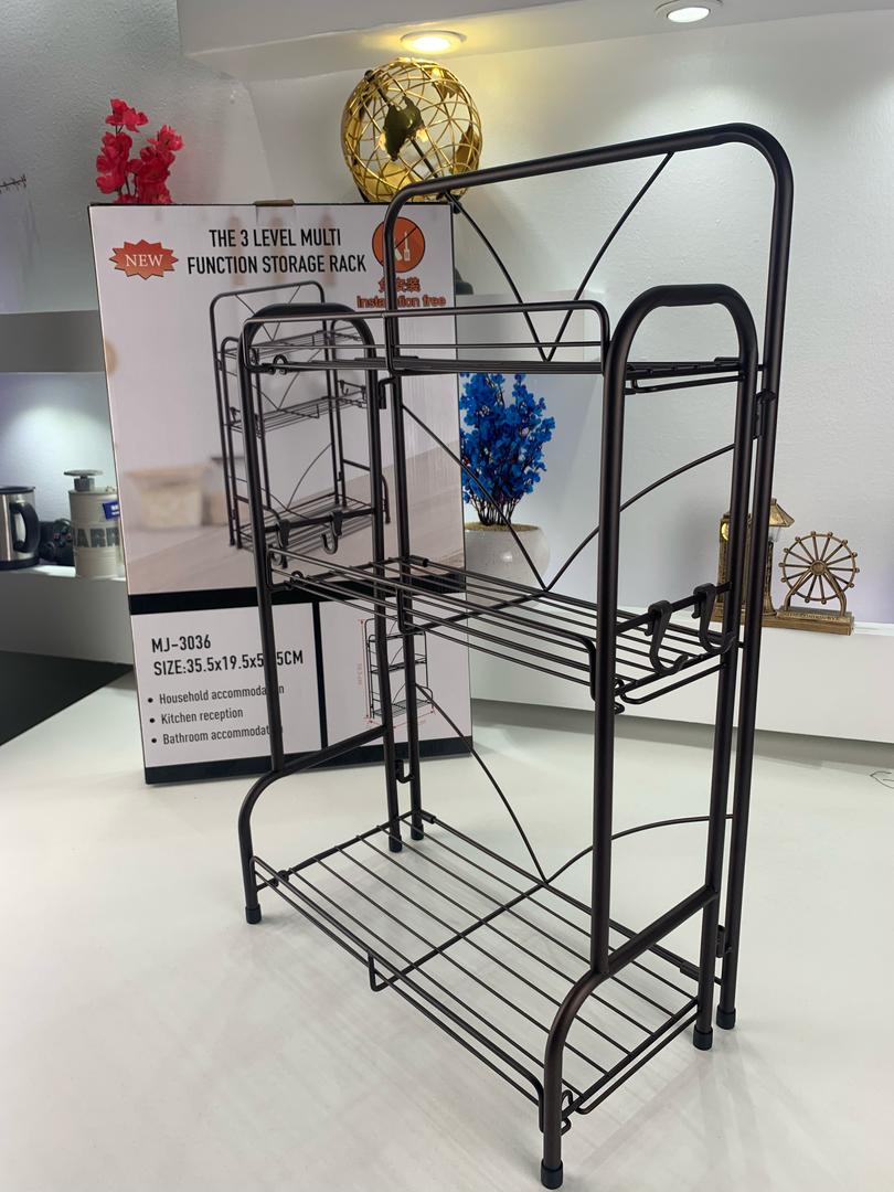 Étagère de Rangement à 3 Niveaux 59x19x35cm – وحدة رفوف تخزين بثلاث طبقات