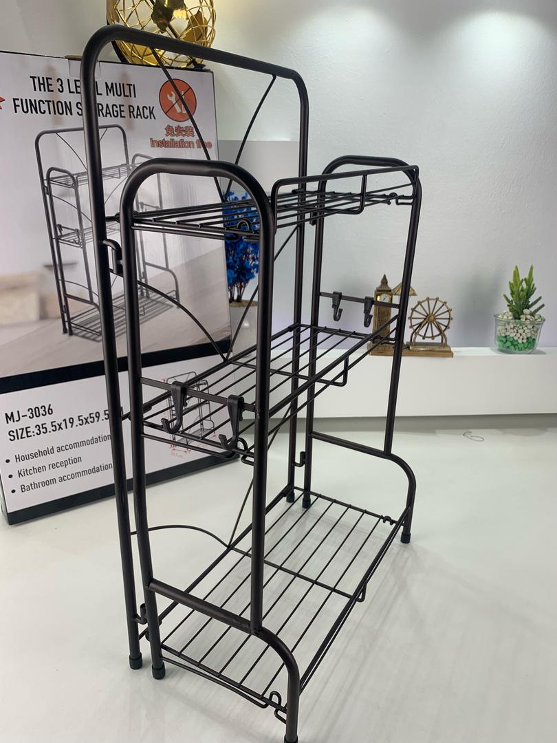 Étagère de Rangement à 3 Niveaux 59x19x35cm – وحدة رفوف تخزين بثلاث طبقات