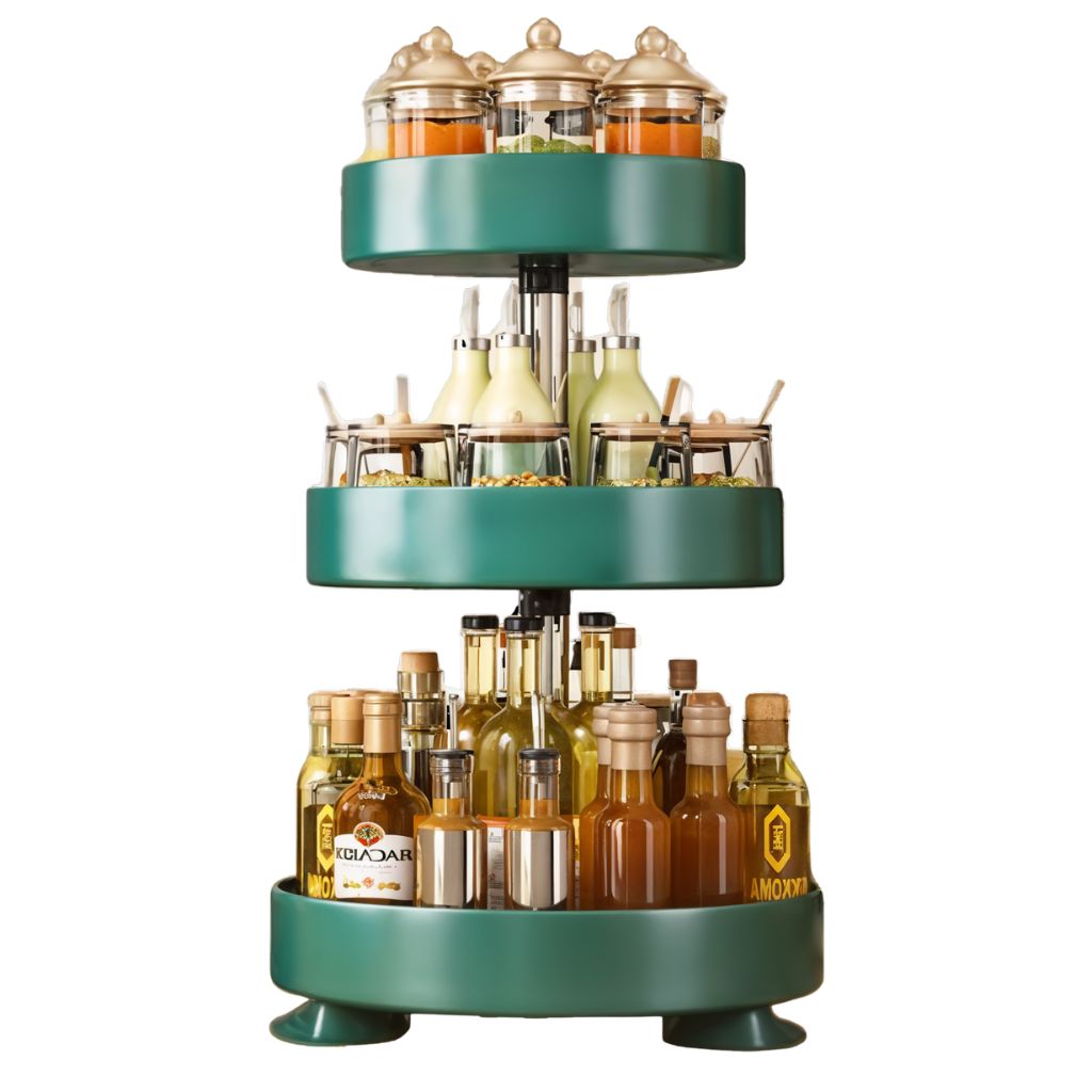 Étagère de Rangement à 3 Niveaux avec Rotation – وحدة رفوف تخزين بثلاث طبقات