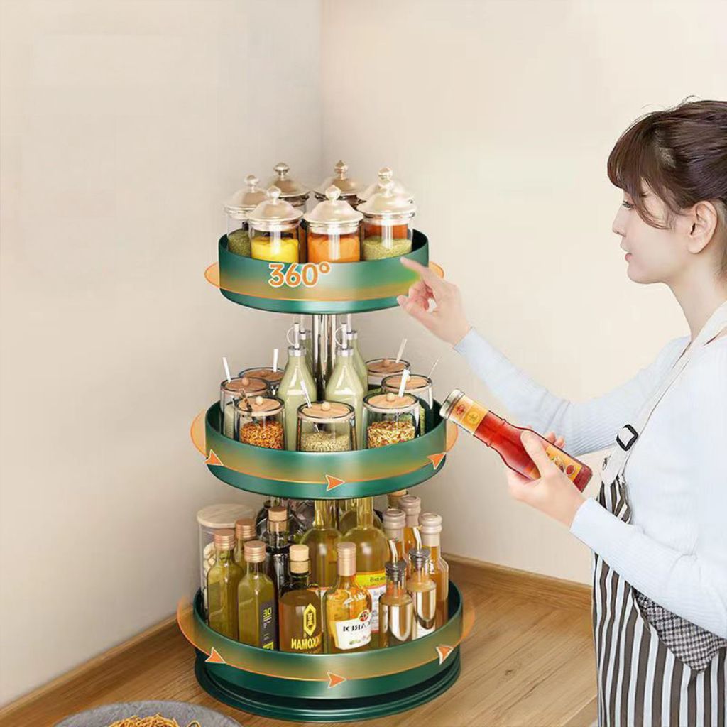 Étagère de Rangement à 3 Niveaux avec Rotation – وحدة رفوف تخزين بثلاث طبقات