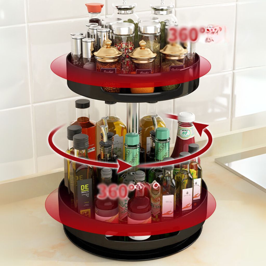 Étagère de Rangement à 3 Niveaux avec Rotation – وحدة رفوف تخزين بثلاث طبقات