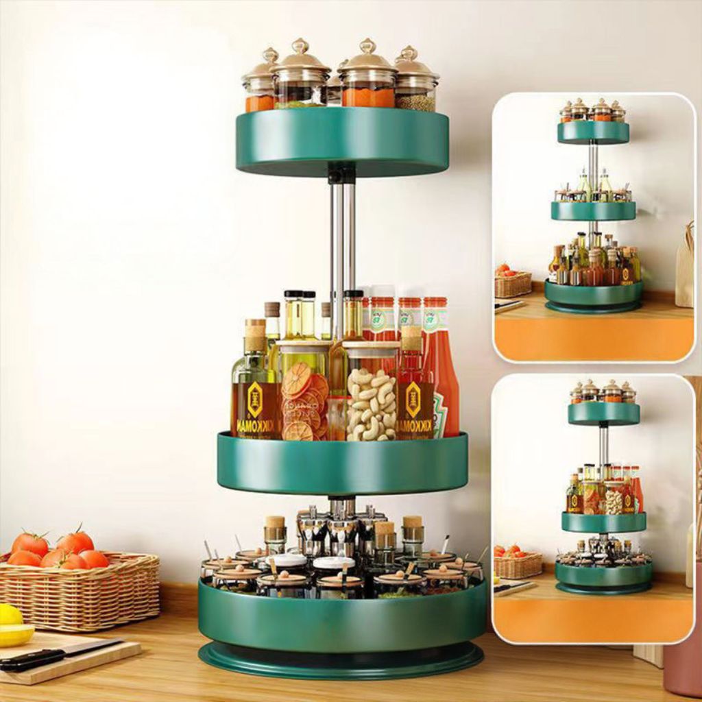 Étagère de Rangement à 3 Niveaux avec Rotation – وحدة رفوف تخزين بثلاث طبقات
