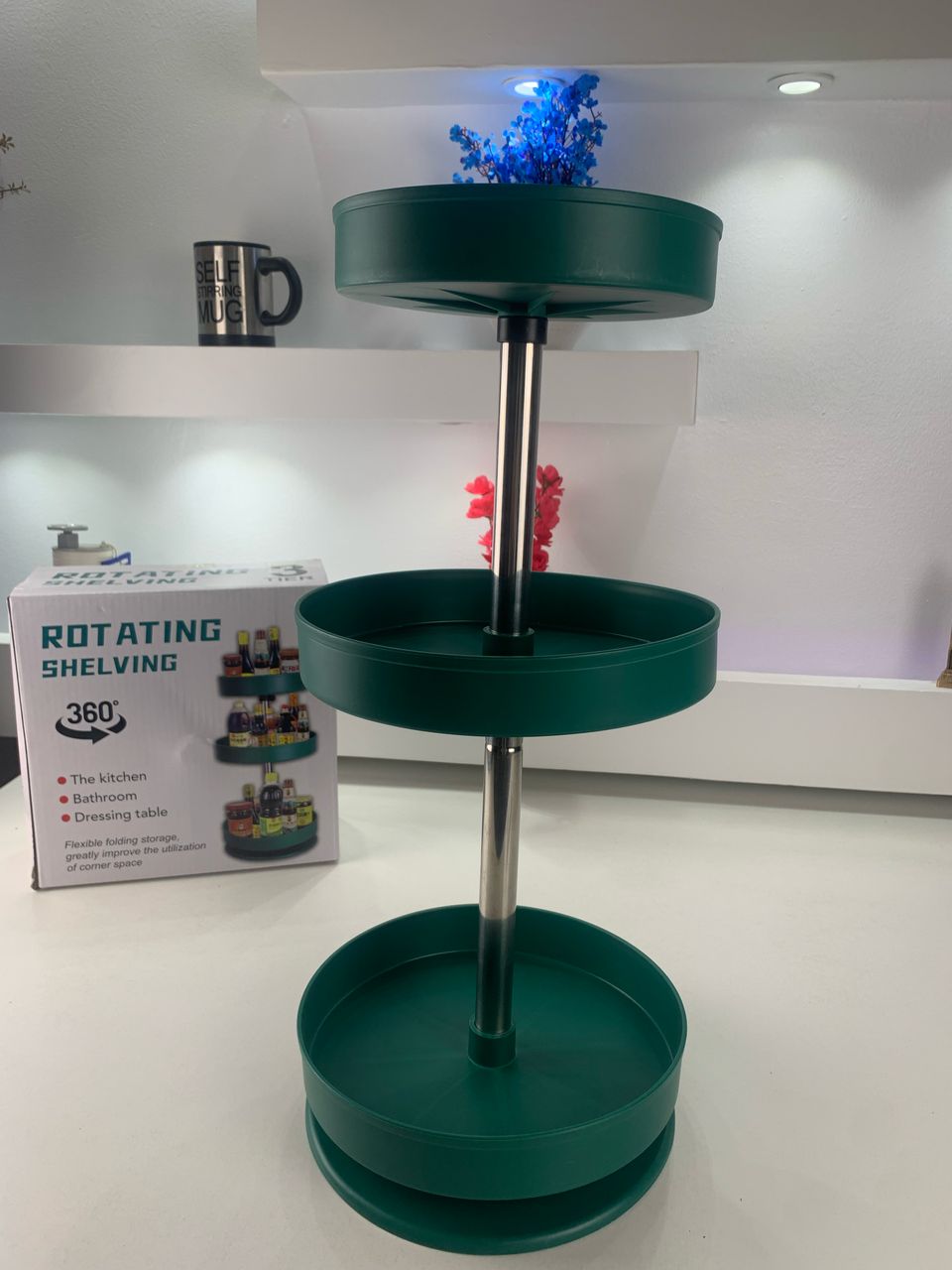 Étagère de Rangement à 3 Niveaux avec Rotation – وحدة رفوف تخزين بثلاث طبقات