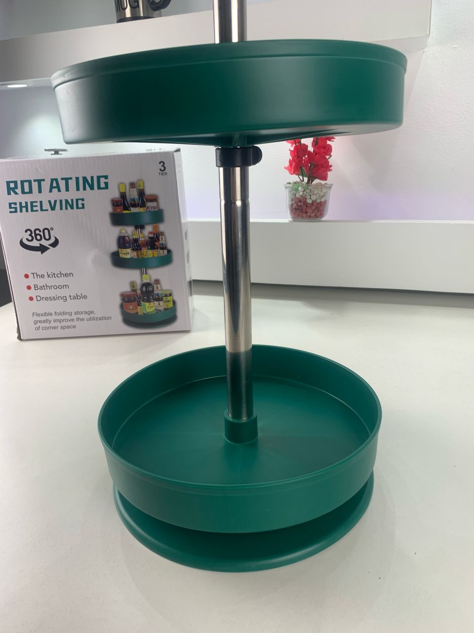 Étagère de Rangement à 3 Niveaux avec Rotation – وحدة رفوف تخزين بثلاث طبقات