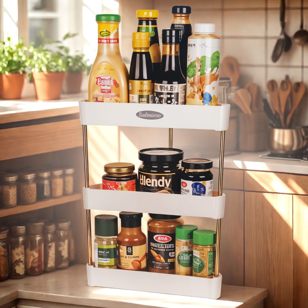 Étagère d'Angle de Rangement Multifonctionnelle 3 Tier – رف زاوية للتخزين متعدد الوظائف