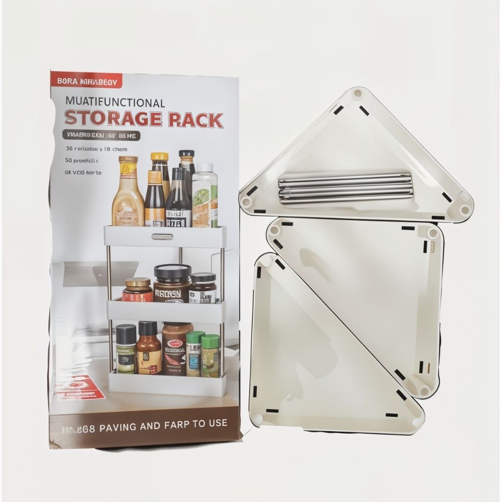 Étagère d'Angle de Rangement Multifonctionnelle 3 Tier – رف زاوية للتخزين متعدد الوظائف