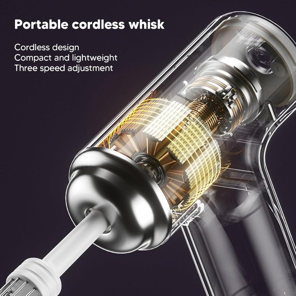 Mixeur Électrique Sans Fil Portable 3 Vitesses – خلاط يدوي كهربائي لاسلكي