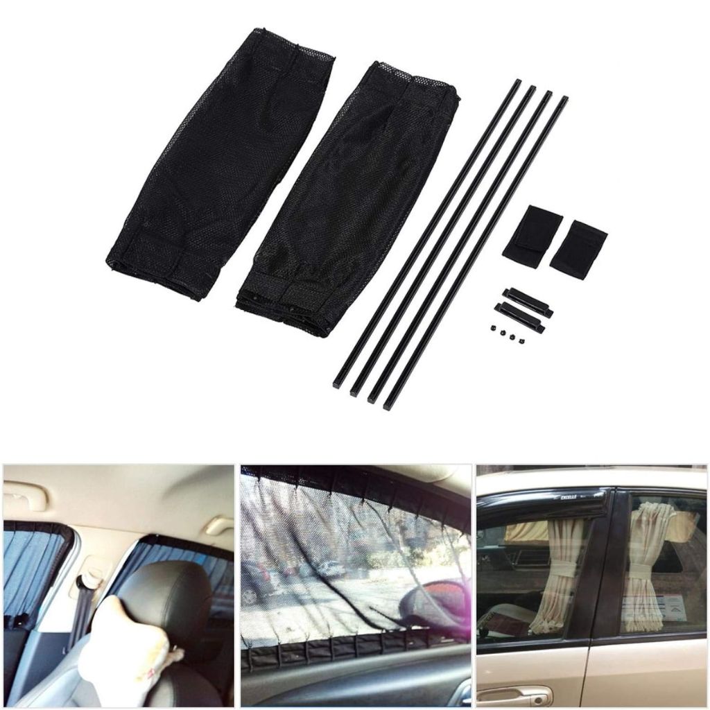 Car Side Window UV Protection Curtains, 2 Pcs