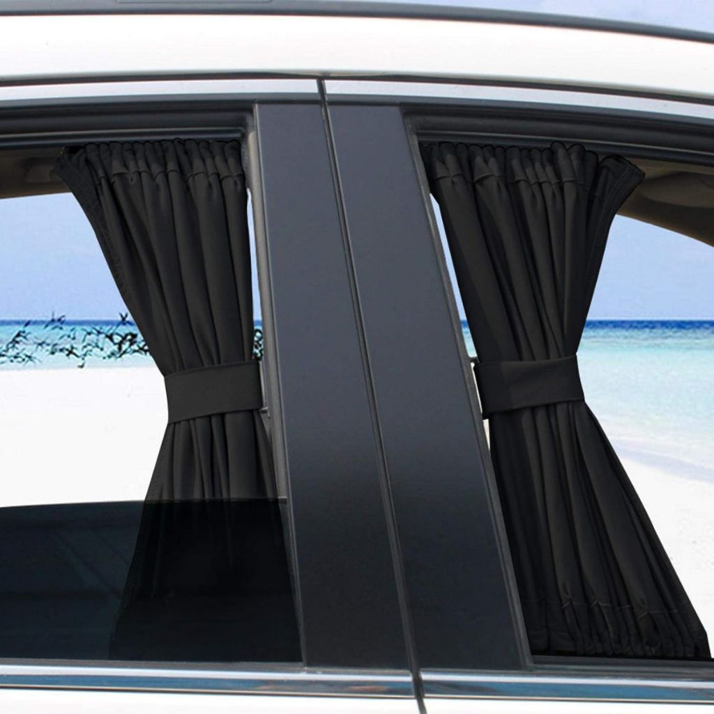 Car Side Window UV Protection Curtains, 2 Pcs