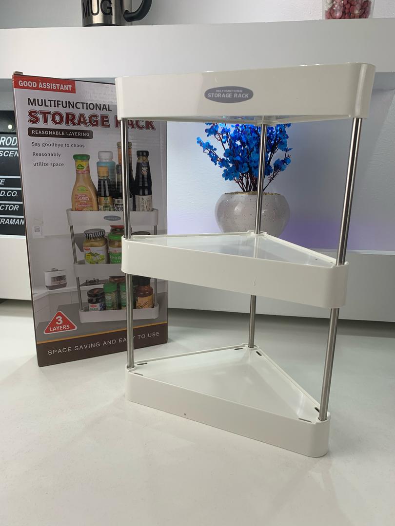 Étagère d'Angle de Rangement Multifonctionnelle 3 Tier – رف زاوية للتخزين متعدد الوظائف
