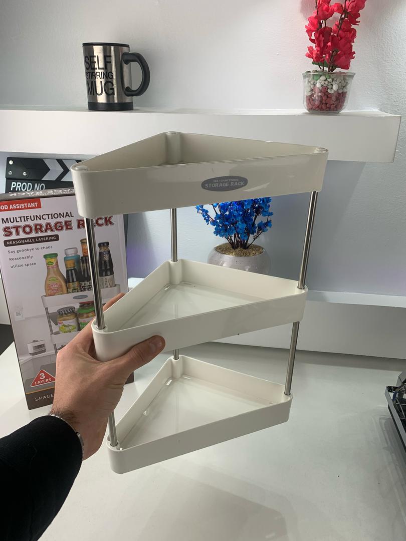 Étagère d'Angle de Rangement Multifonctionnelle 3 Tier – رف زاوية للتخزين متعدد الوظائف