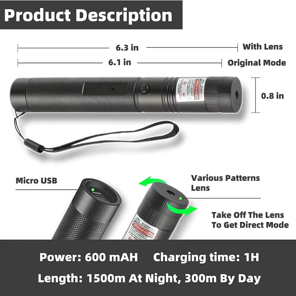 Pointeur laser multifonction 2000 mètres