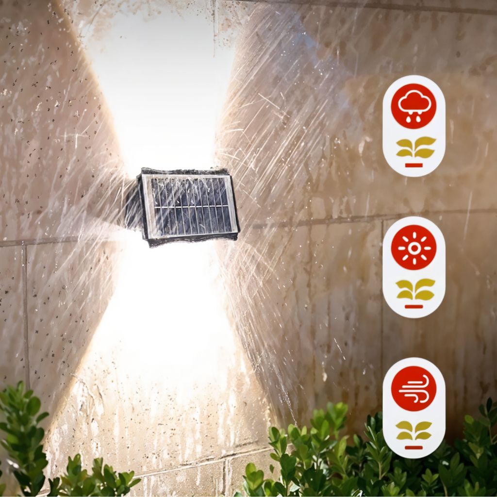 2-Pack IP65 Waterproof Solar Flood Lights for Garden and Patio