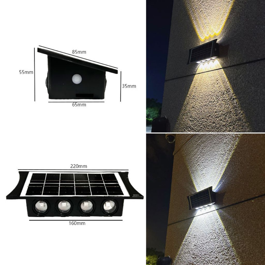2-Pack IP65 Waterproof Solar Flood Lights for Garden and Patio
