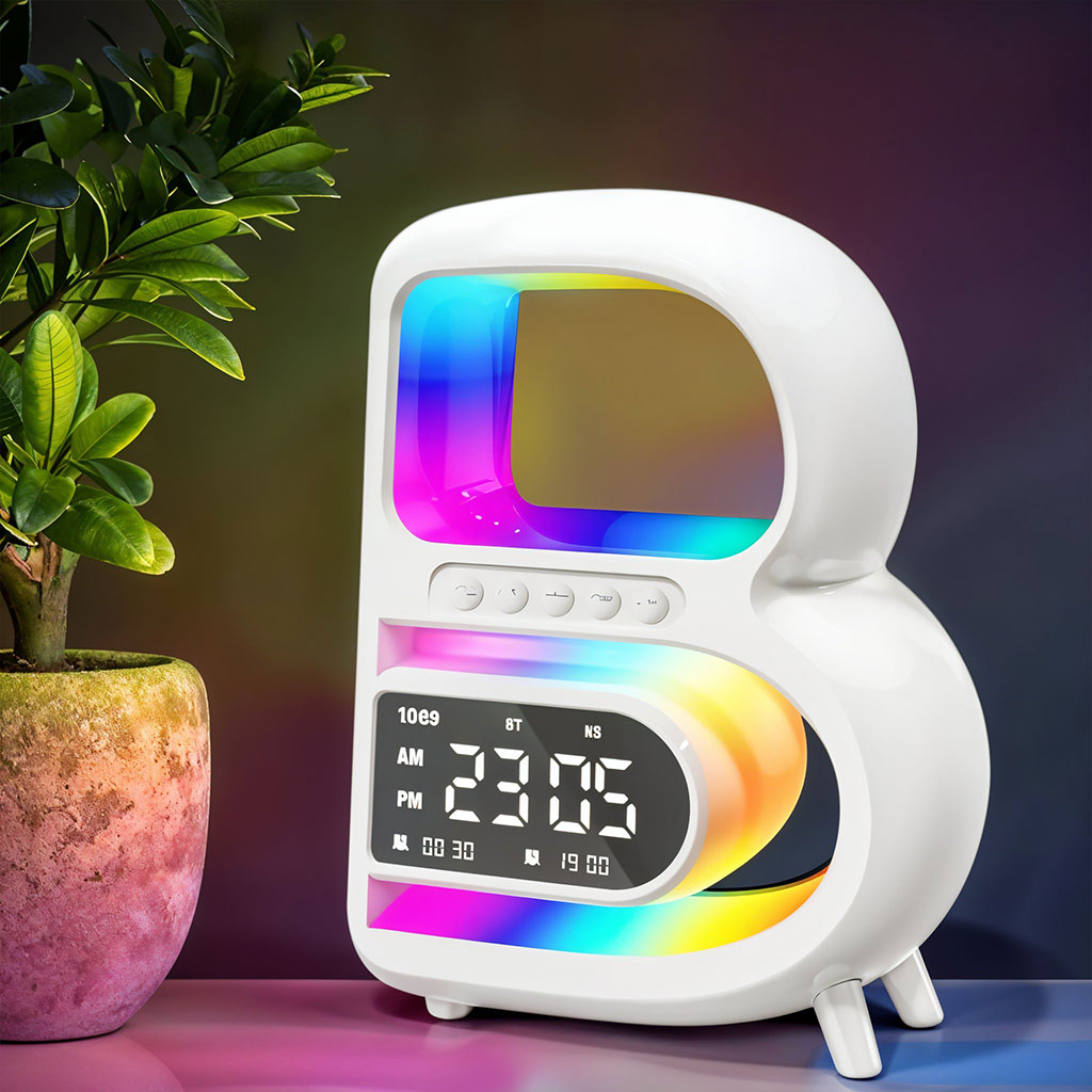 Haut Parleur et Lampe de Charge Sans Fil Multifonction 3en1 – مصباح وشاحن لاسلكي