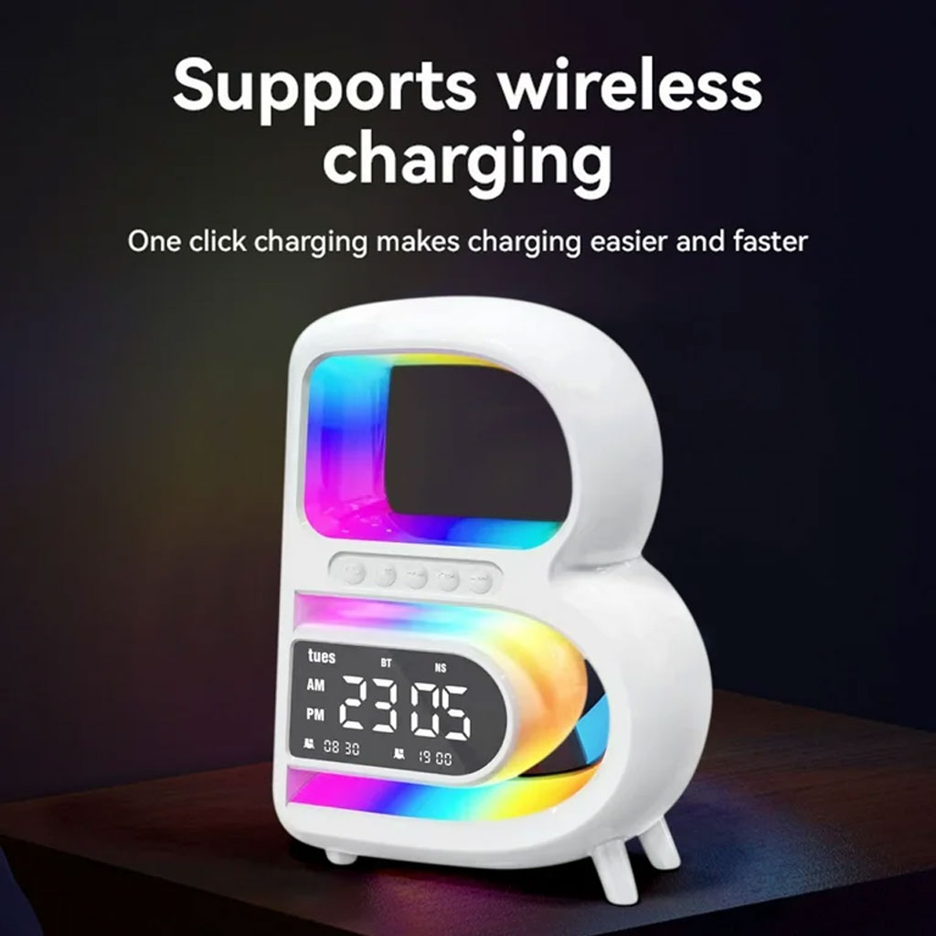 Haut Parleur et Lampe de Charge Sans Fil Multifonction 3en1 – مصباح وشاحن لاسلكي