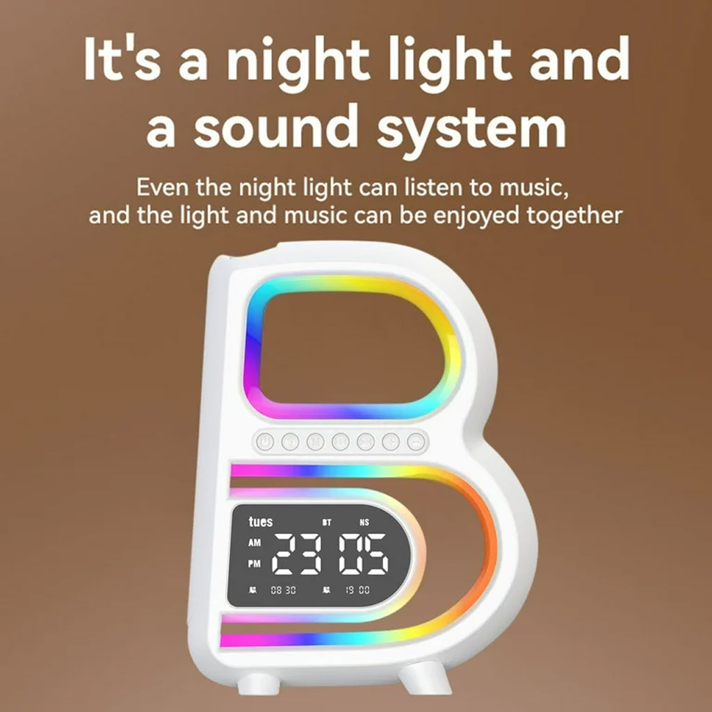 Haut Parleur et Lampe de Charge Sans Fil Multifonction 3en1 – مصباح وشاحن لاسلكي