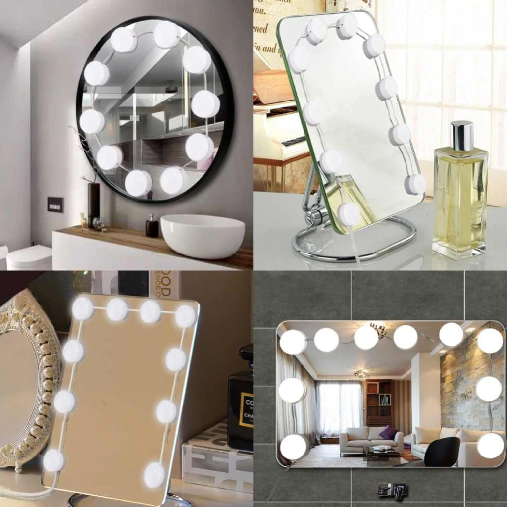 Chende Hollywood Style Vanity Mirror Light Kit 10 Pieces