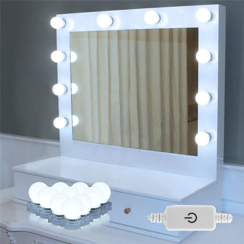 Chende Hollywood Style Vanity Mirror Light Kit 10 Pieces