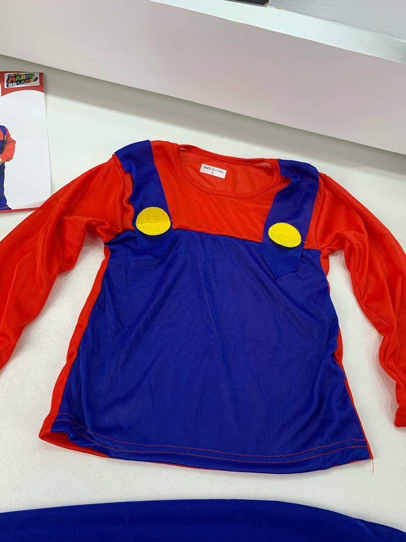 Mario costume for kids, 3-8 years