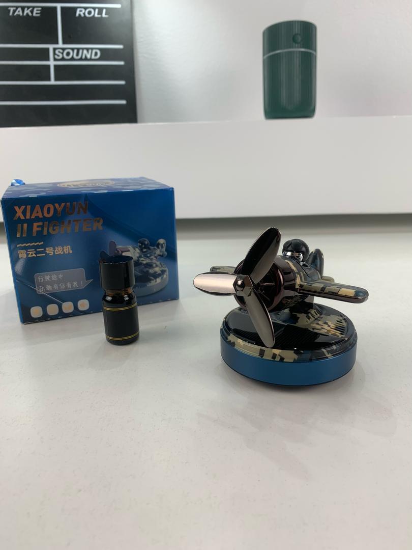 Solar-powered airplane car air freshener