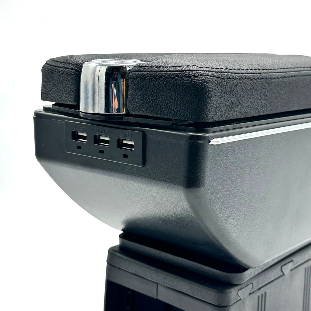 Universal car armrest with 7 USB ports and cup holder