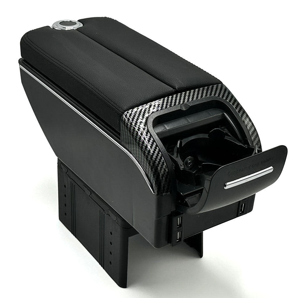 Universal car armrest with 7 USB ports and cup holder