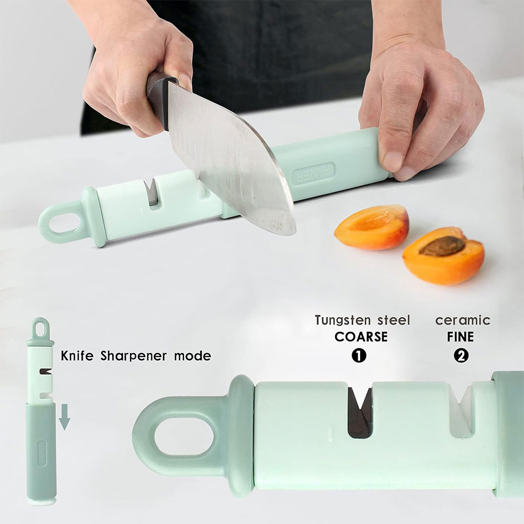 Éplucheur à légumes 3 en 1 avec Aiguiseur Couteaux – أداة تقشير الخضر مع مسن سكاكين