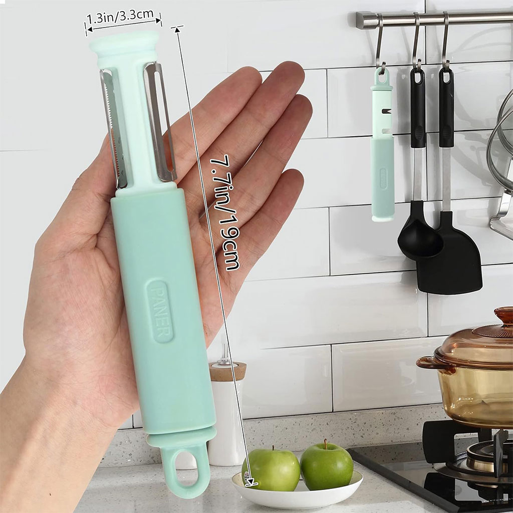 Éplucheur à légumes 3 en 1 avec Aiguiseur Couteaux – أداة تقشير الخضر مع مسن سكاكين