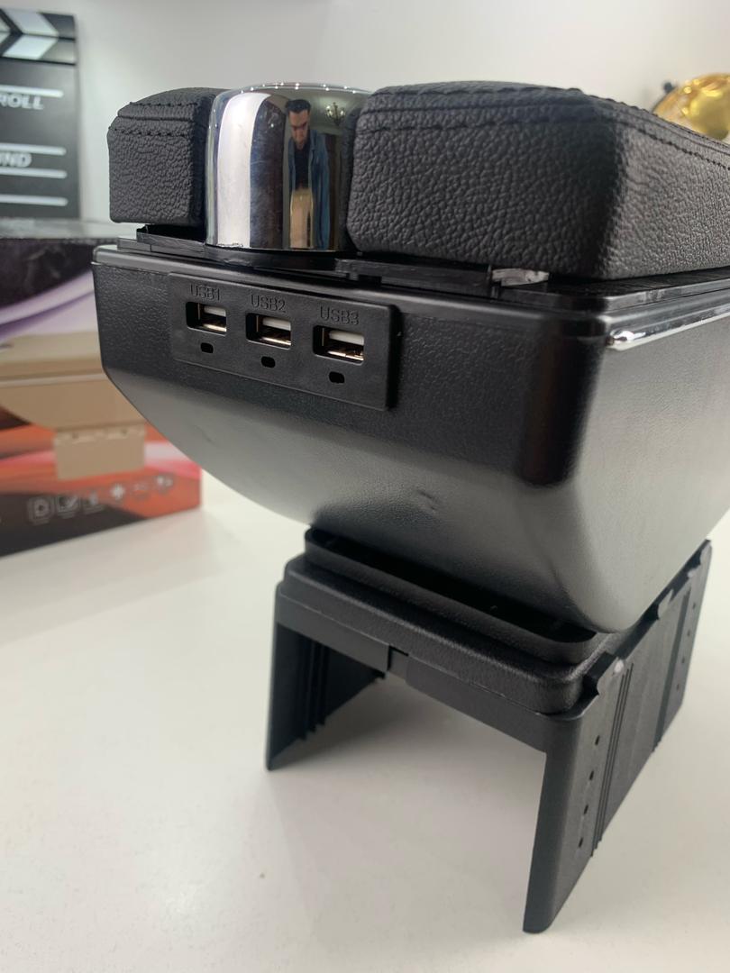 Universal car armrest with 7 USB ports and cup holder