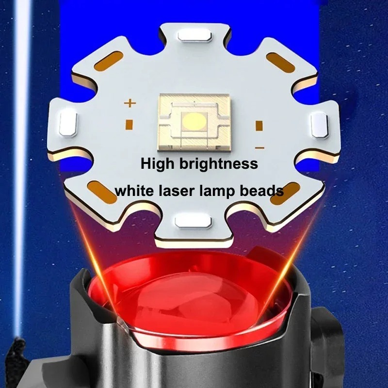 مصباح يدوي LED متعدد الوظائف قابل للشحن USB مع باور بانك