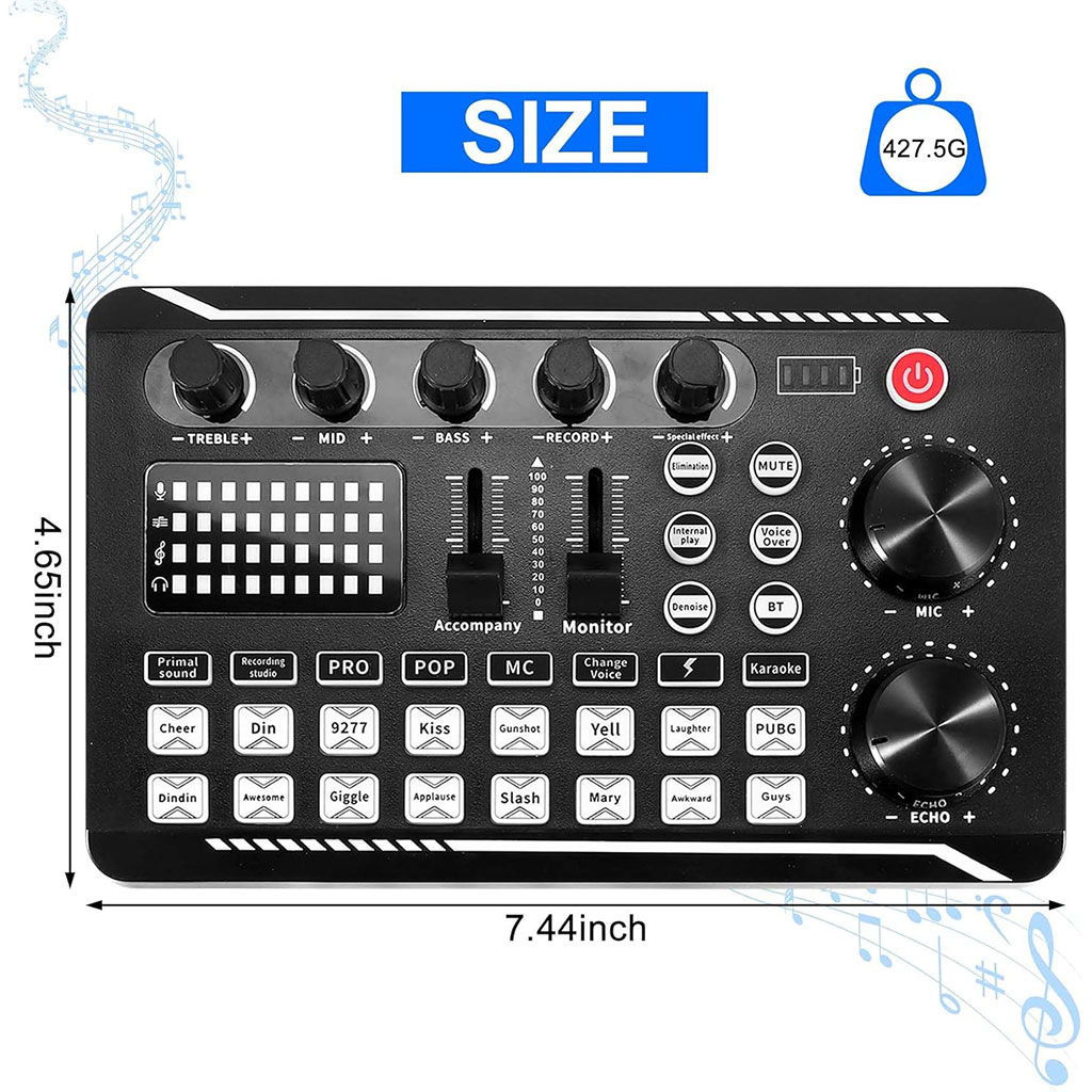 Pack Microphone MC-88 avec Carte Son en Direct – ميكروفون تسجيل إحترافي