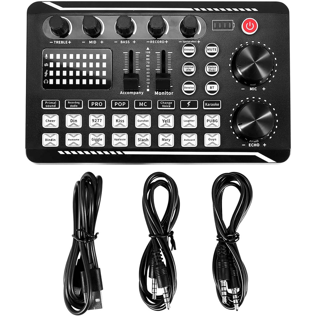 Pack Microphone MC-88 avec Carte Son en Direct – ميكروفون تسجيل إحترافي