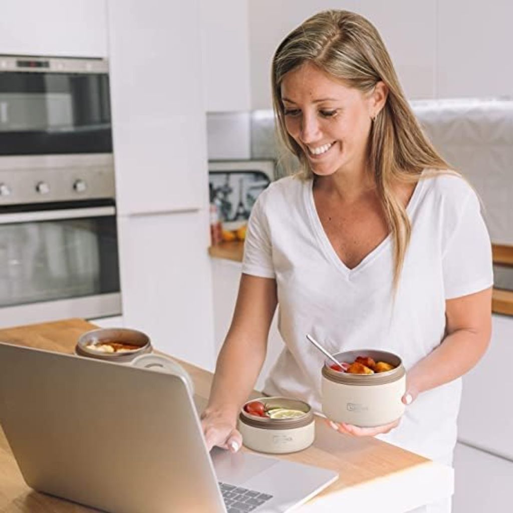 Lunch Box 3 étage avec Sac Isotherme Isolant – حافظة طعام حرارية 3 طبقات قابلة للاستخدام في الميكروويف