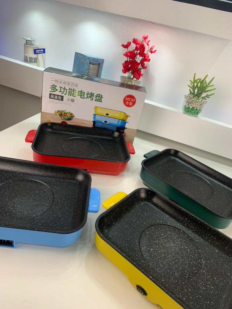 Gril Électrique et Barbecue Antiadhésif 30cm – شواية كهربائية مضادة للالتصاق