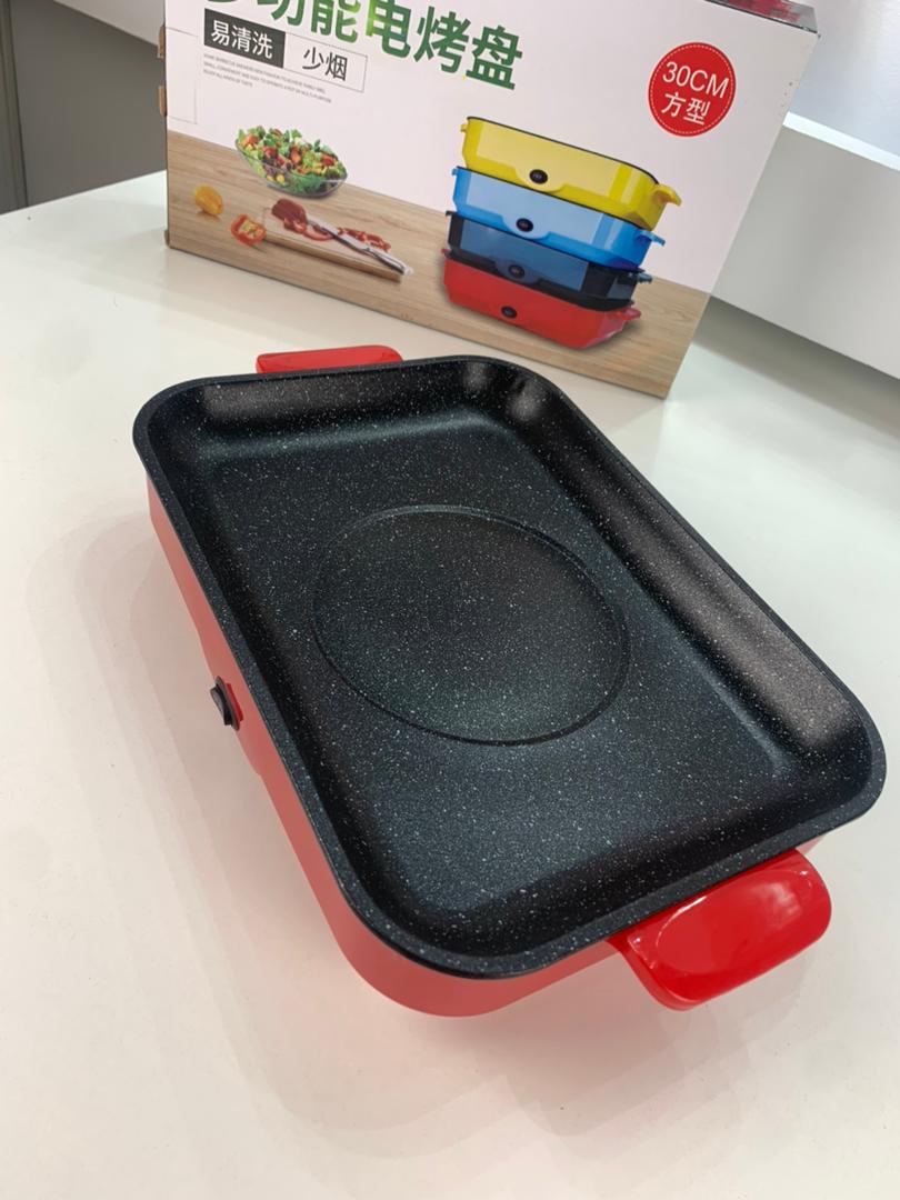 Gril Électrique et Barbecue Antiadhésif 30cm – شواية كهربائية مضادة للالتصاق