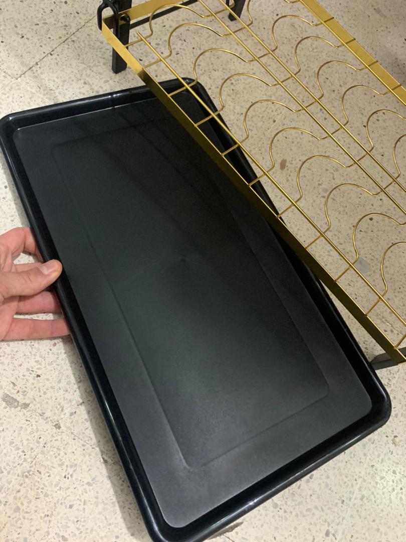 2-Tier Gold Dish Drying Rack for Kitchen