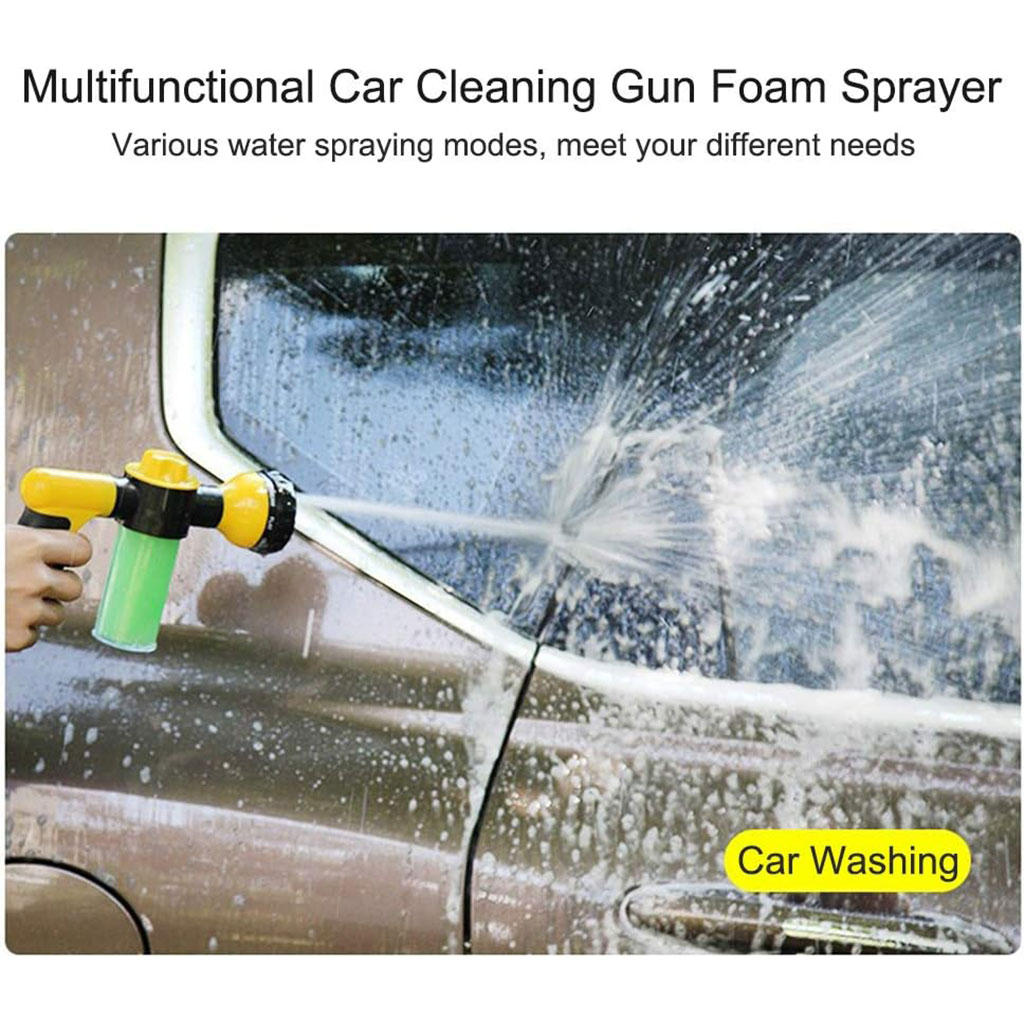 High pressure foam spray gun with 8 functions
