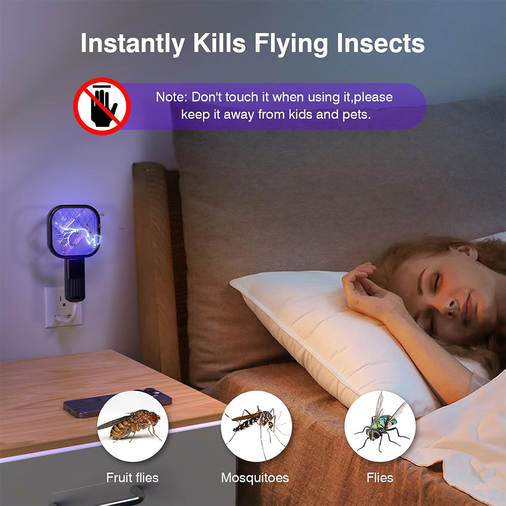 Mini tapette à moustiques USB avec lumière LED violette