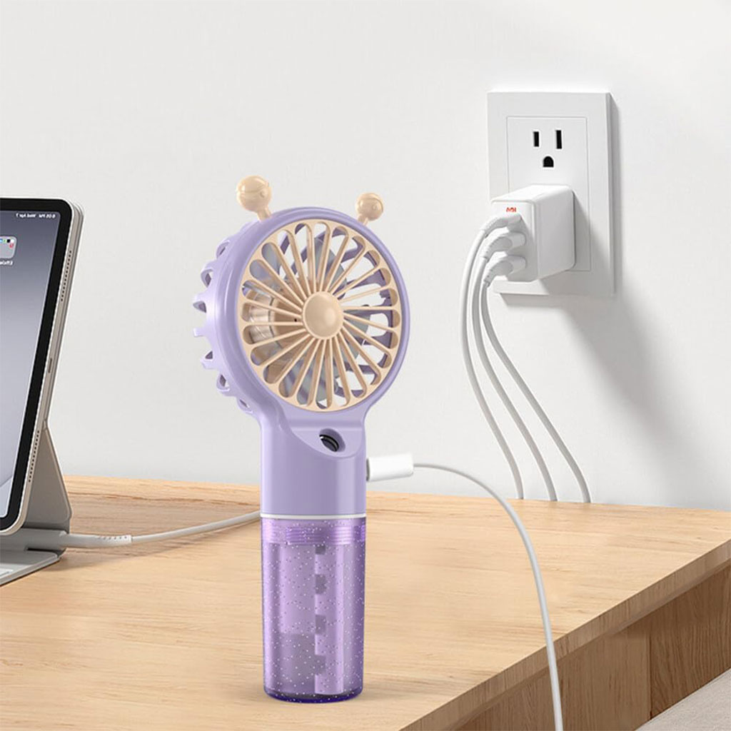 2-in-1 Portable Humidifier and Fan USB Rechargeable