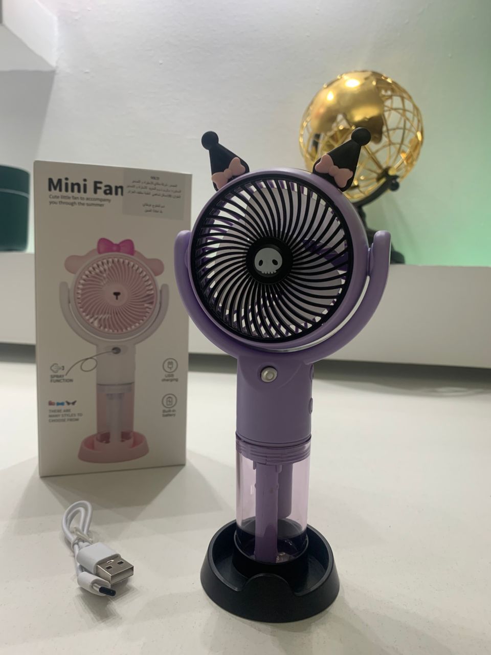 2-in-1 Portable Humidifier and Fan USB Rechargeable