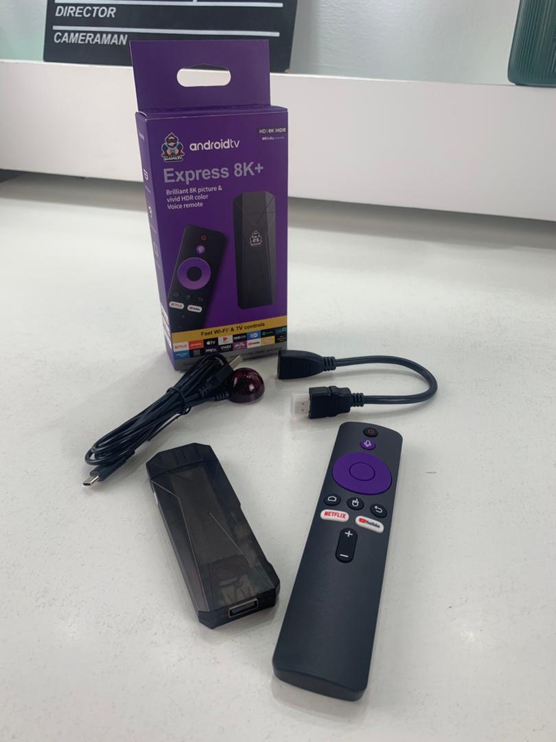 Express 8K+ Stick avec System Android 13 16-2GB – مشغل تلفاز أندرويد