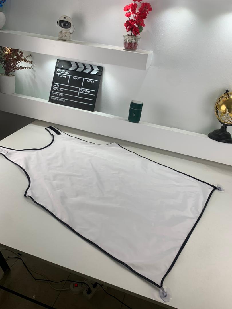 Waterproof men's beard shaving apron with mirror attachment