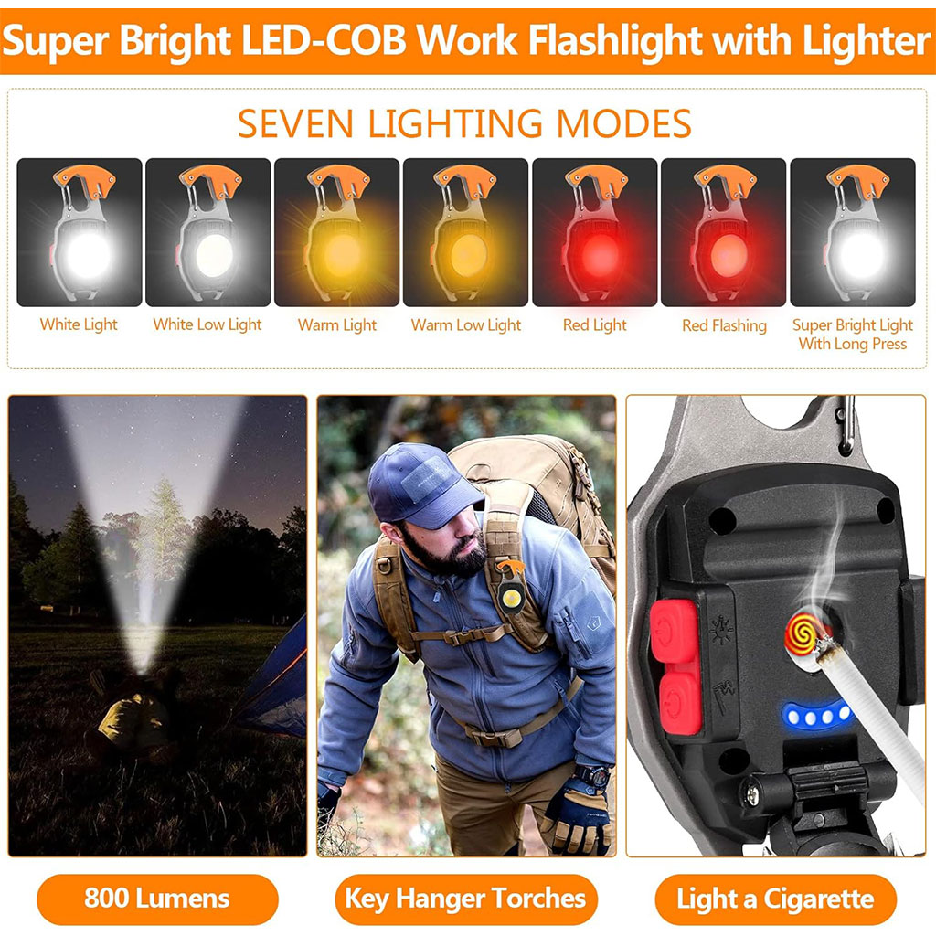 Mini lampe LED portable rechargeable 8 en 1