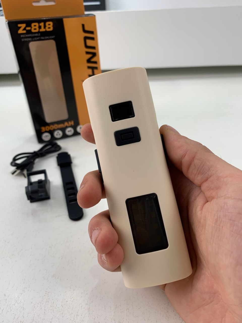 LED Front Bike Light with 3000mAh Power Bank