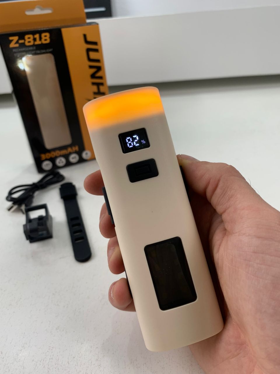 LED Front Bike Light with 3000mAh Power Bank