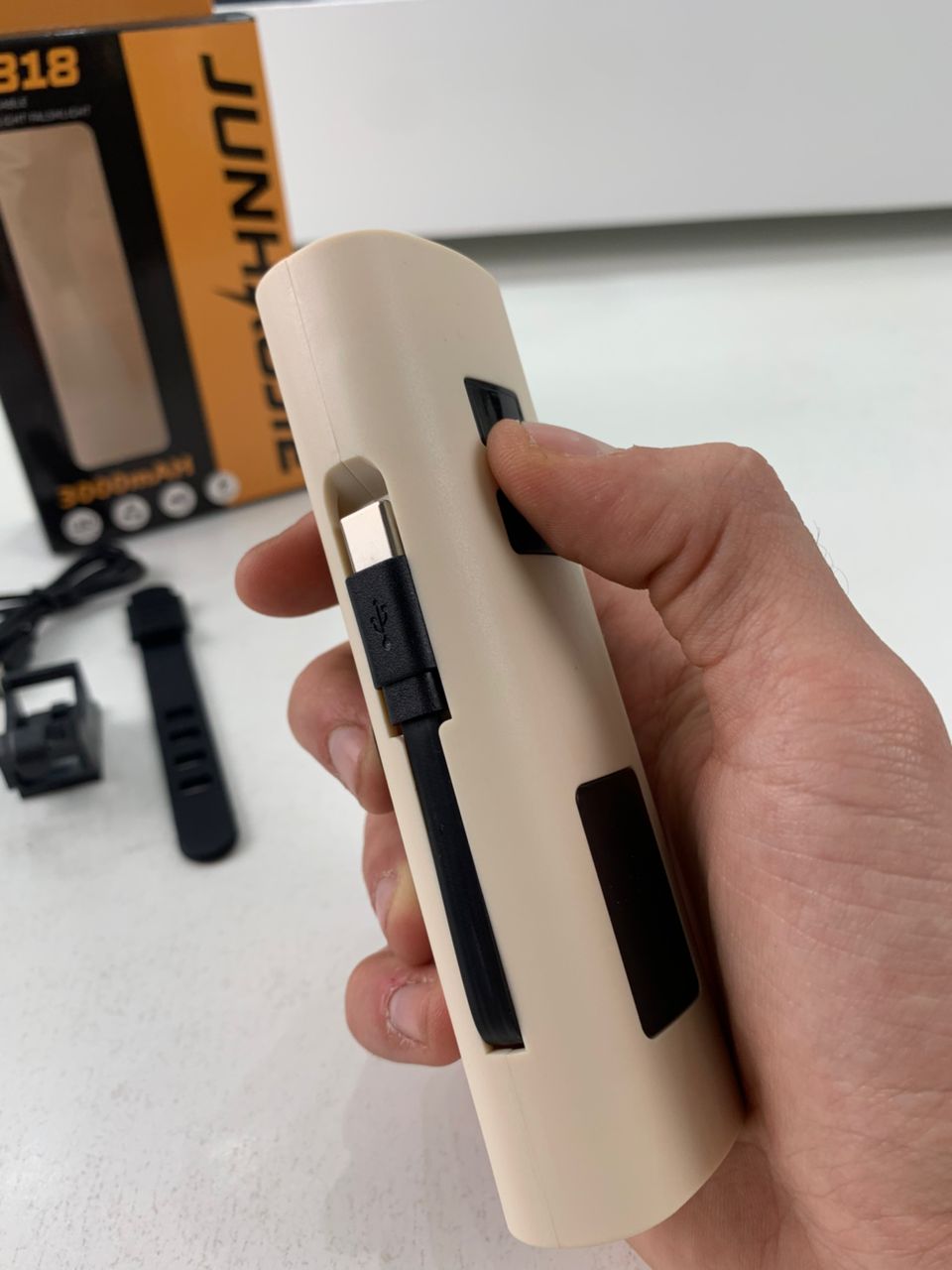 LED Front Bike Light with 3000mAh Power Bank