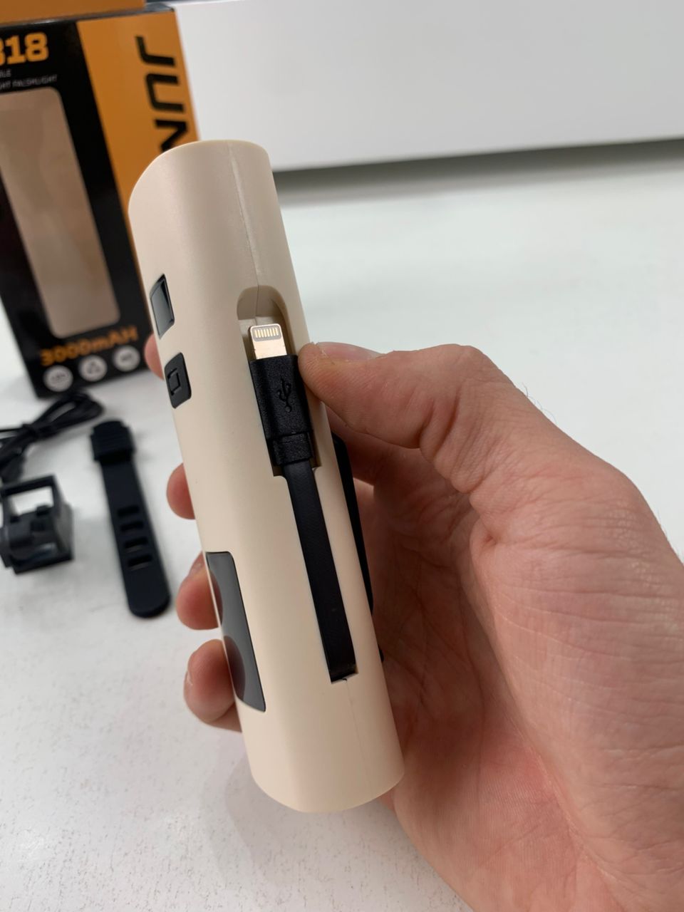 LED Front Bike Light with 3000mAh Power Bank